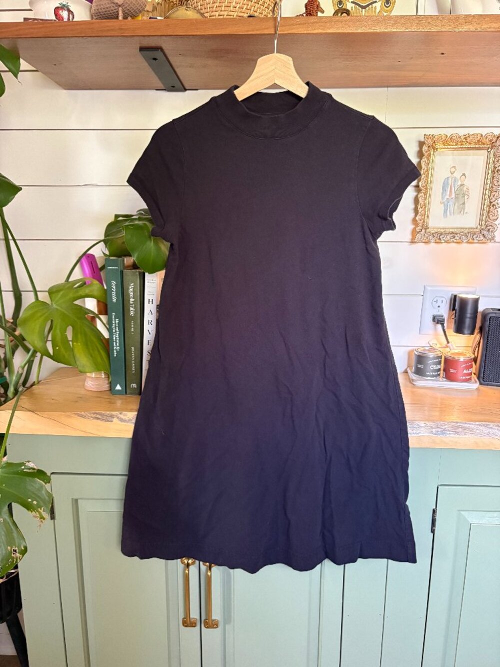 Everlane Mock Neck T-Shirt Dress – Size Medium